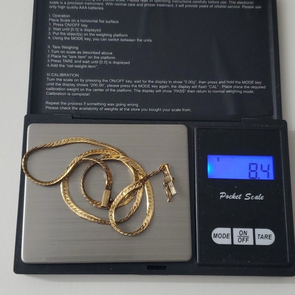 Rare Diamond Cut 14K Gold Chain Necklace - Picture 6 of 7
